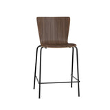 Vico Duo Stacking Bar + Counter Chair + Counter + Clear Lacquered Walnut + Black