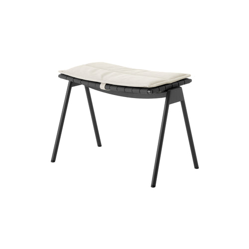 Ville AV46 Outdoor Stacking Footstool: Warm Black + With Heritage Papyrus