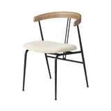 Violin Dining Chair: Seat Upholstered + Oiled Oak