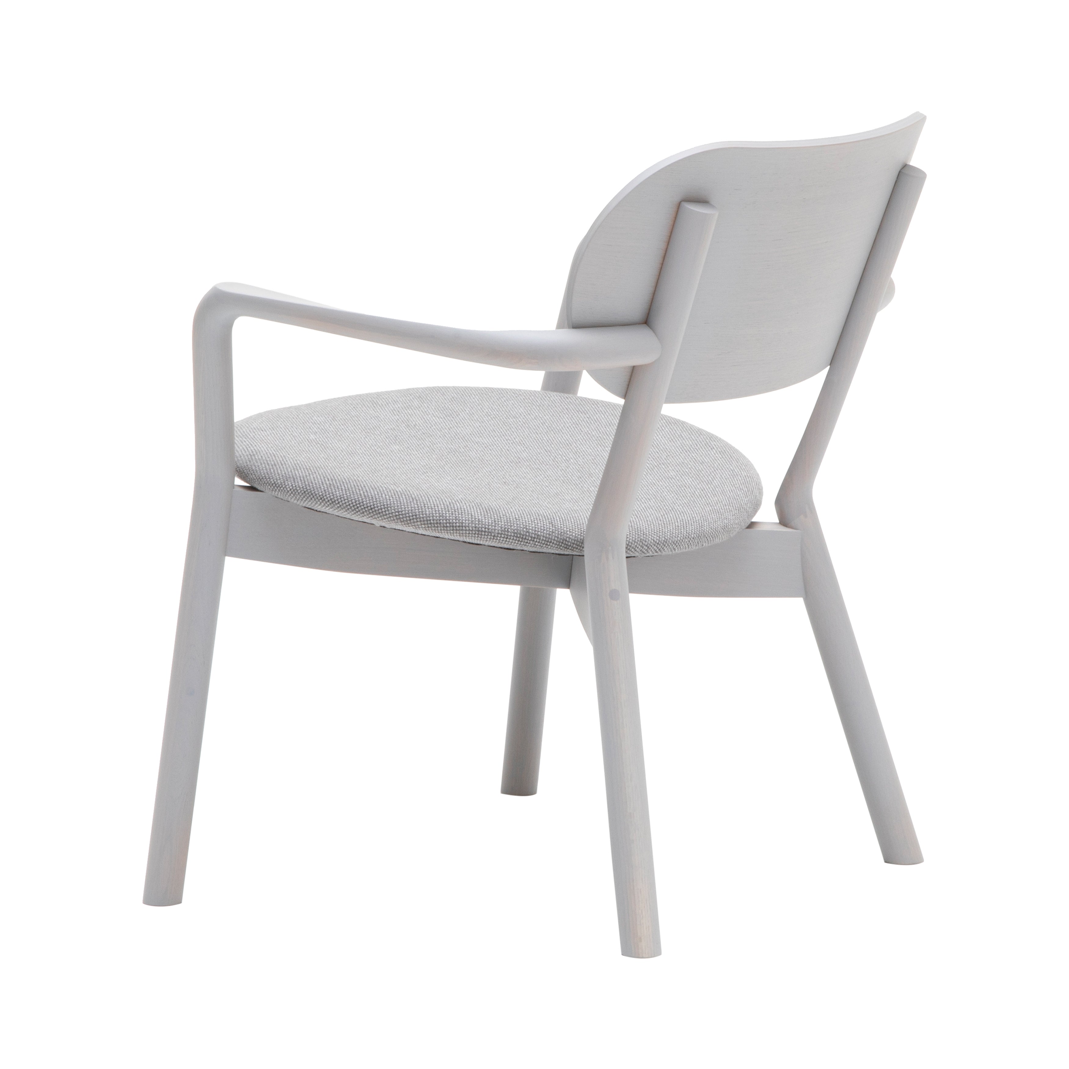 Castor Low Chair: Grain Grey Oak + With Pad