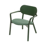 Castor Low Chair: Moss Green Oak + With Pad