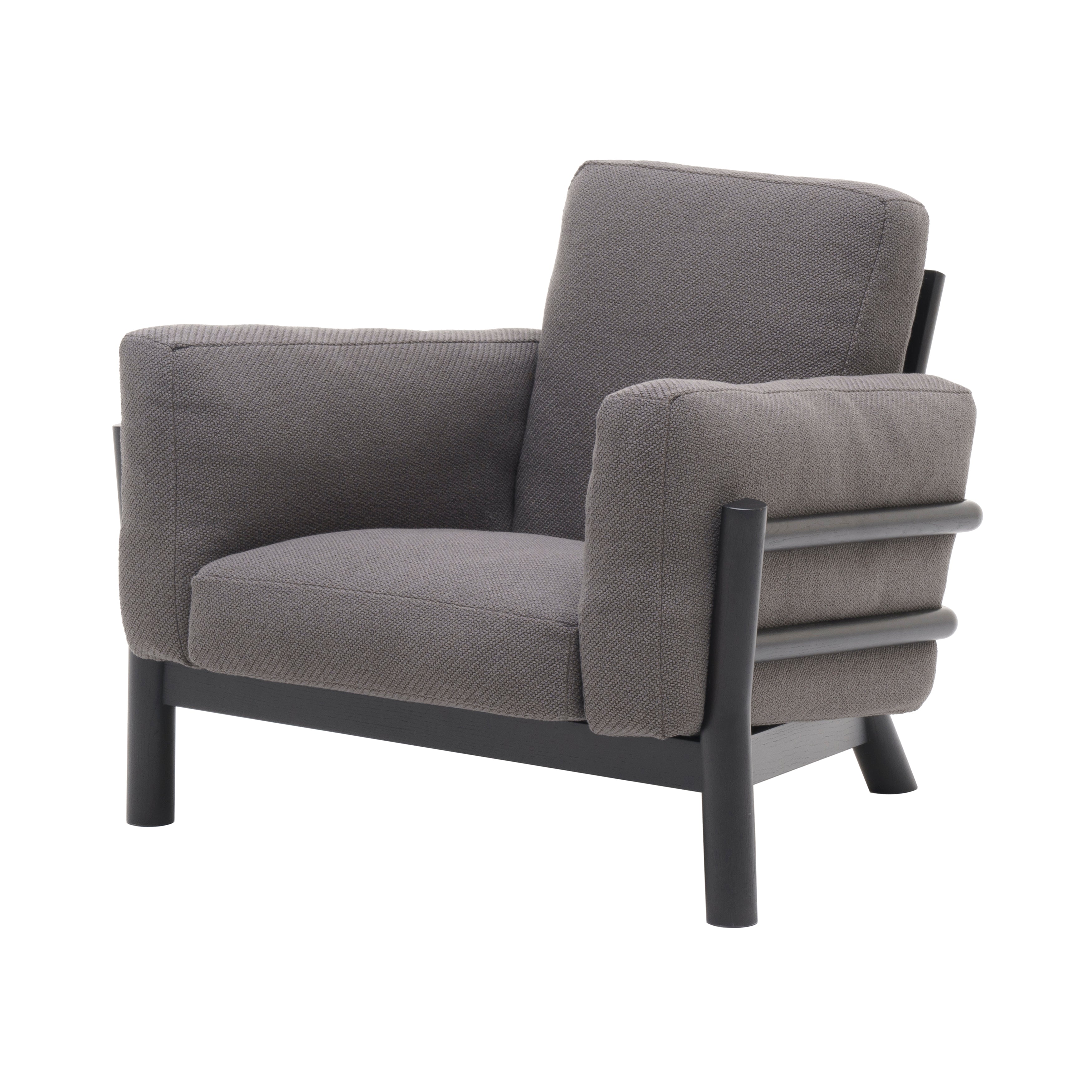 Castor Sofa 1 Seater: Black Oak