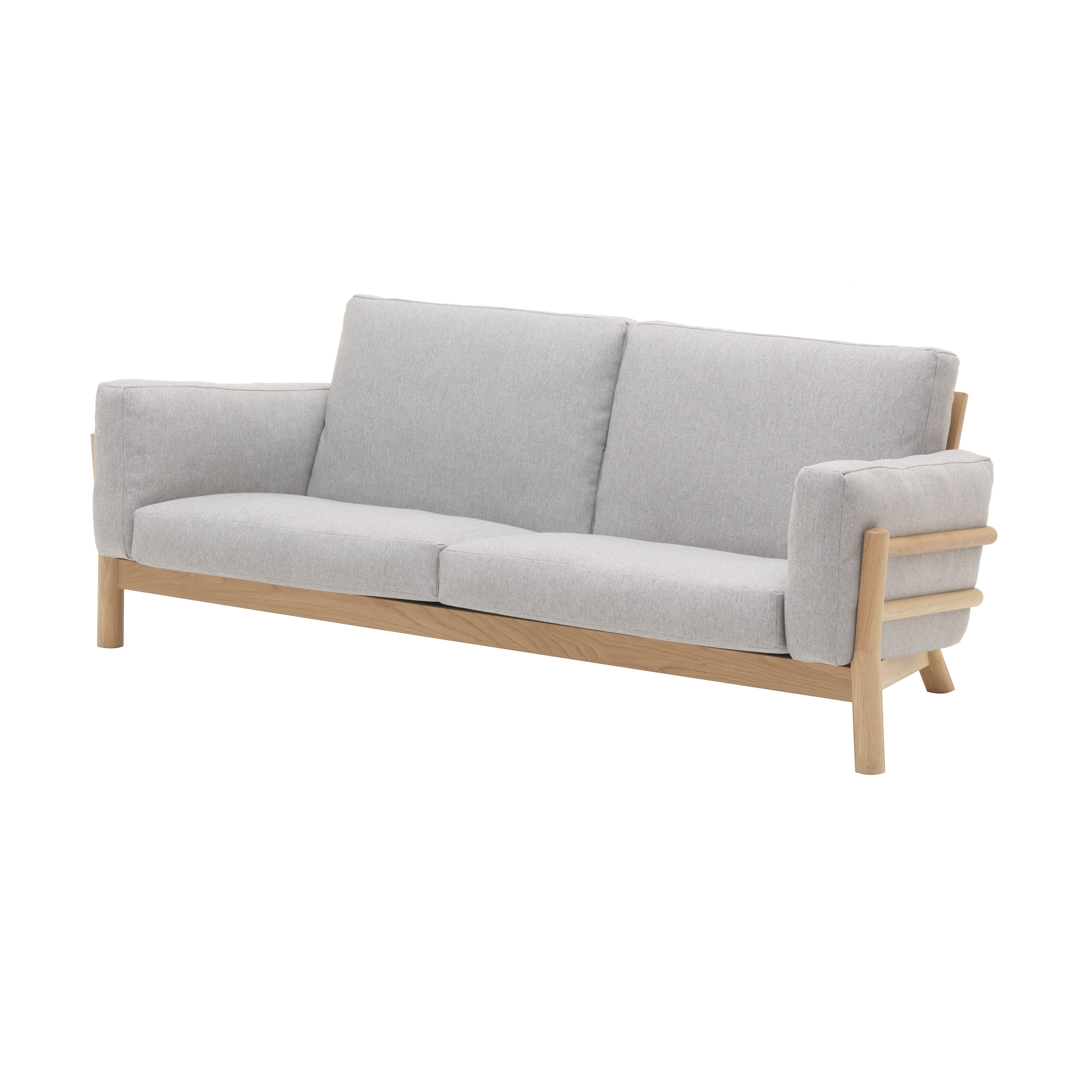 Castor Sofa 3 Seater: Pure Oak