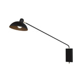 Waldorf Wall Lamp: Black + Brass + Hardwire