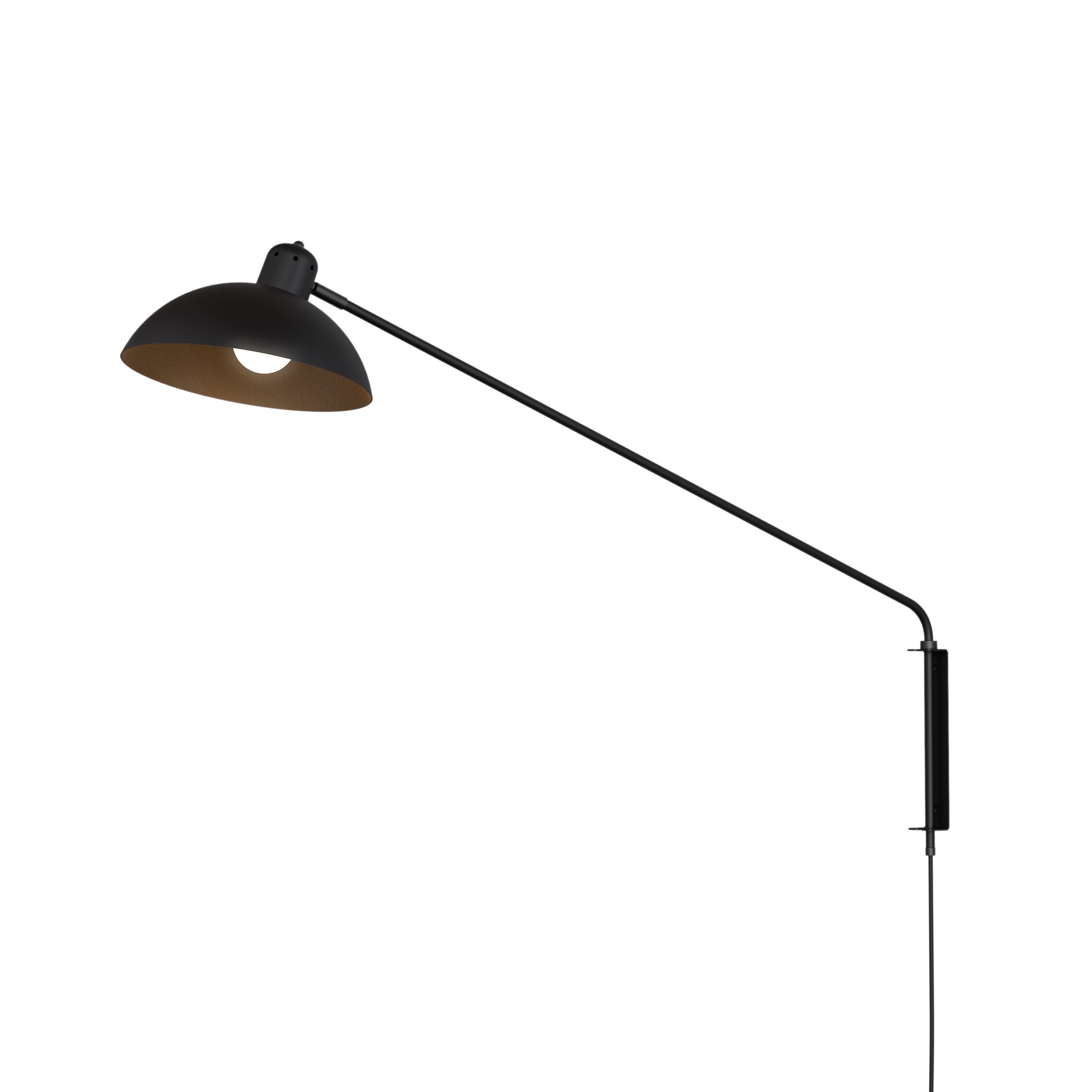 Waldorf Wall Lamp: Black + Graphite + Softwire