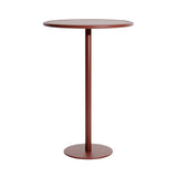 Week-End High Table: Round + Red Brown