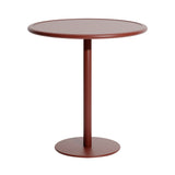 Week-End Bistro Table: Round + Brown Red