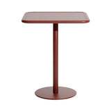Week-End Bistro Table: Square + Brown Red