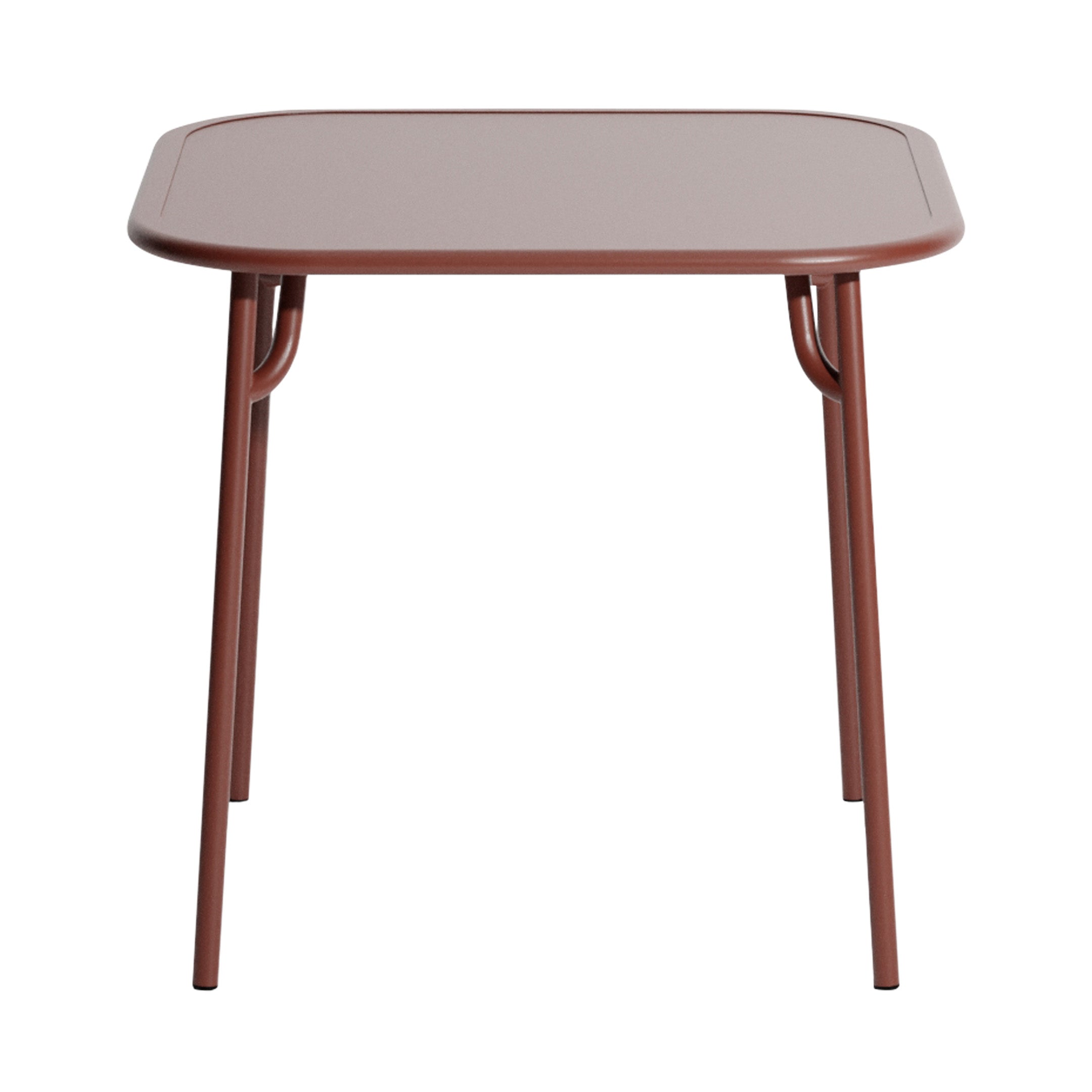 Week-End Square Dining Table: Brown Red
