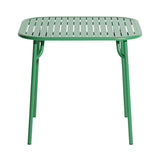 Week-End Square Dining Table with Slats: Mint Green