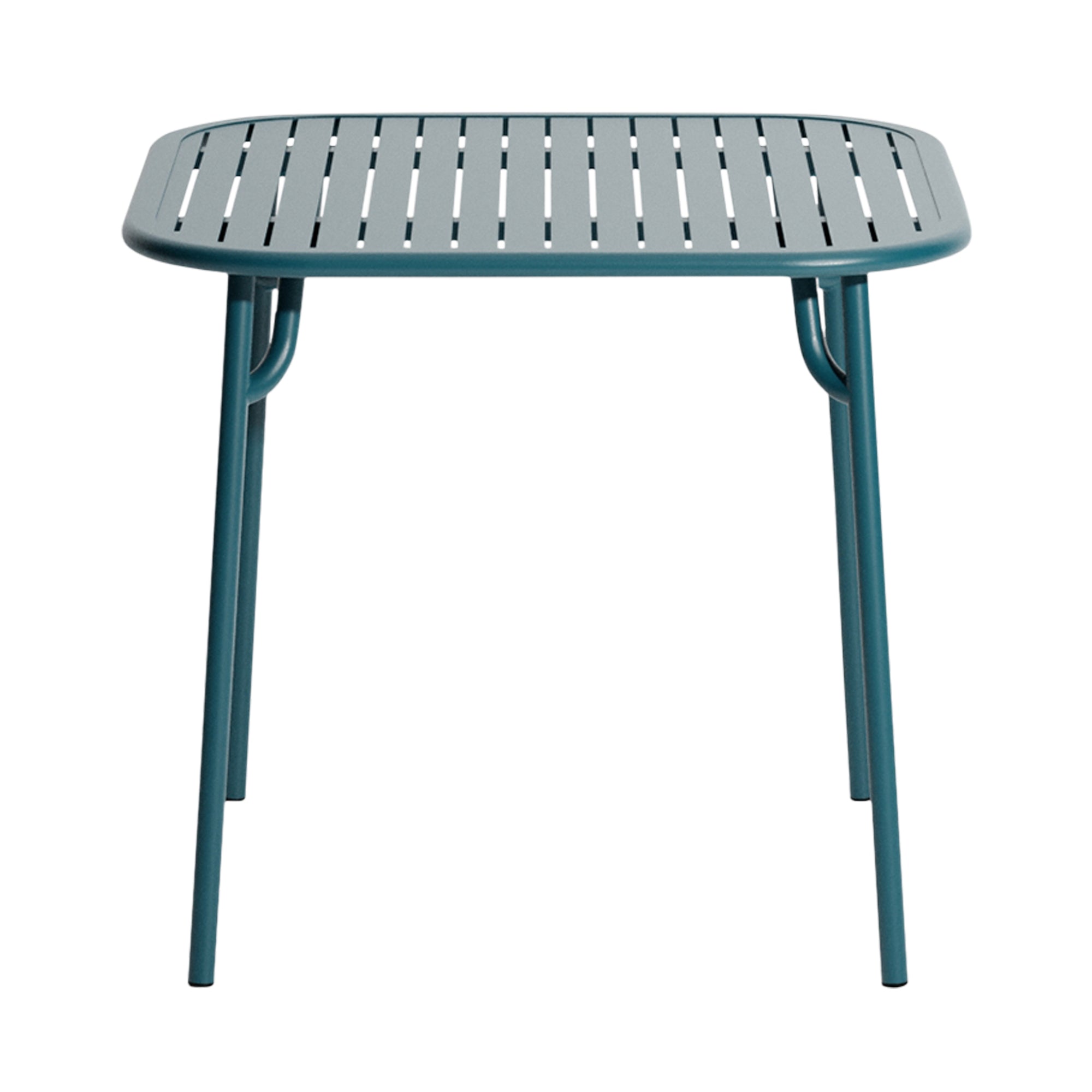 Week-End Square Dining Table with Slats: Ocean Blue