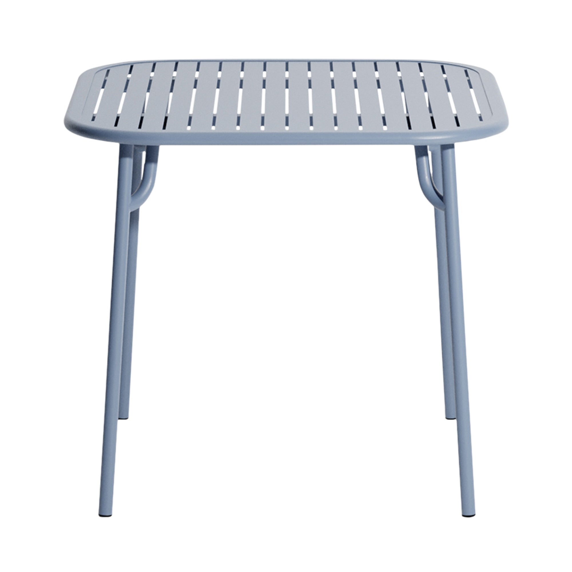 Week-End Square Dining Table with Slats: Pigeon Blue