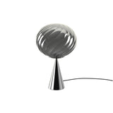 Whirl Cone Fat Table Lamp: Silver + Silver