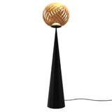 Whirl Cone Fat Floor Lamp: Gold + Black