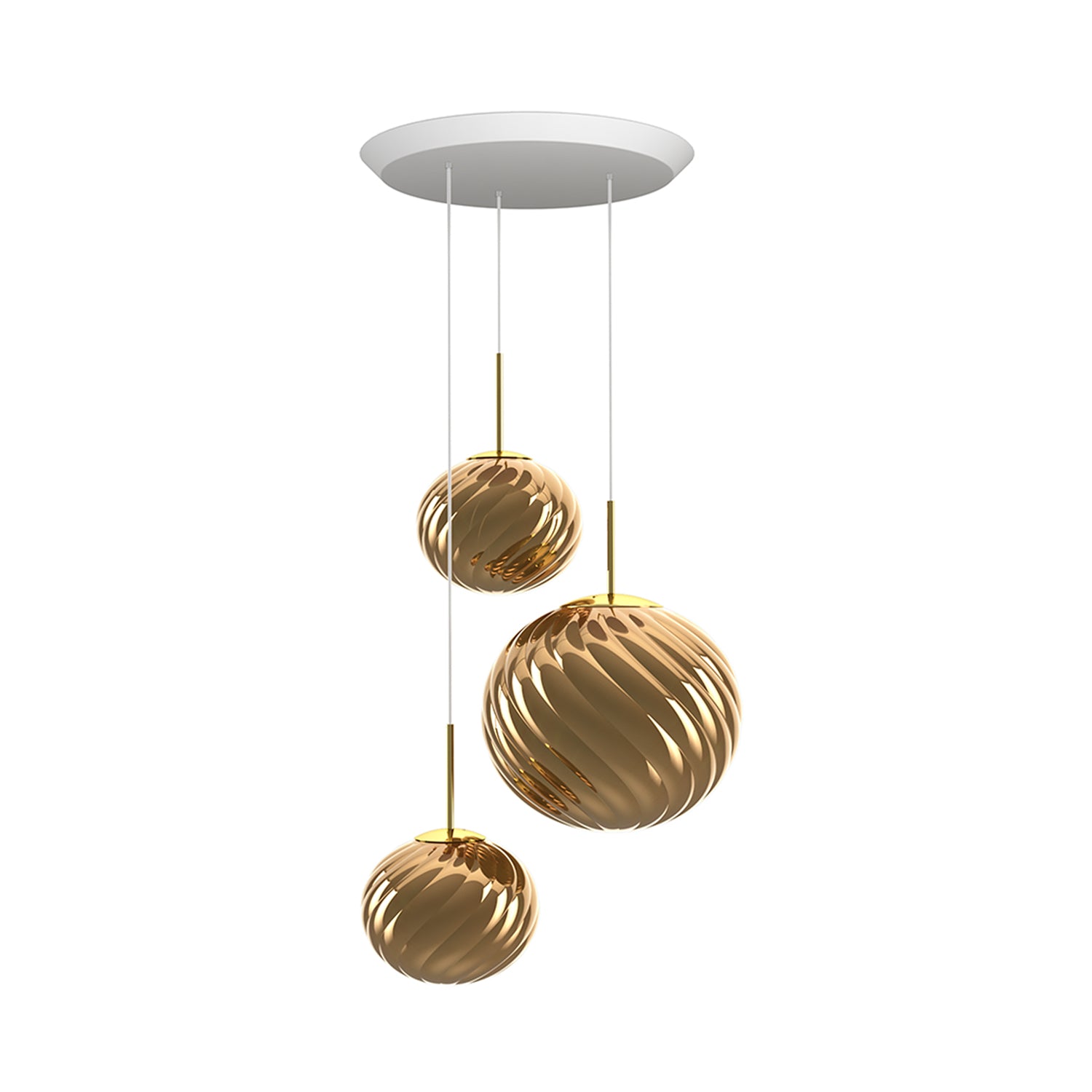 Whirl Trio Round Pendant Lamp