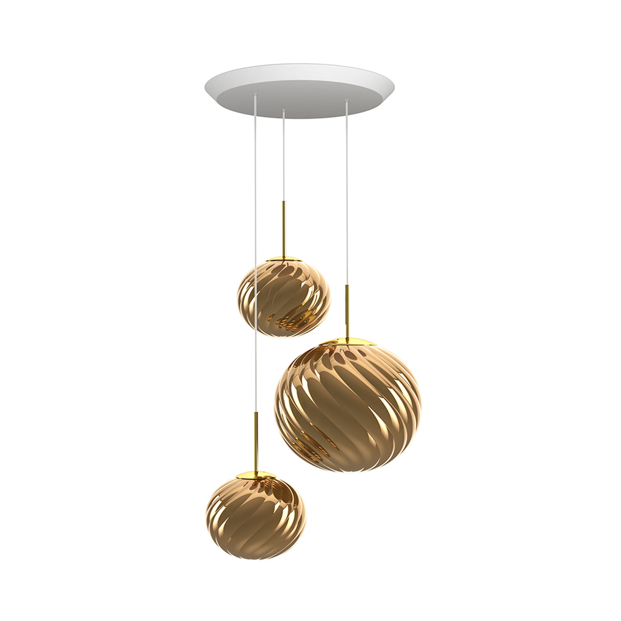 Whirl Trio Round Pendant Lamp