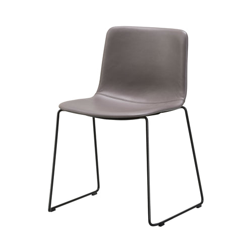 Pato Sledge Chair: Fully Upholstered + Black