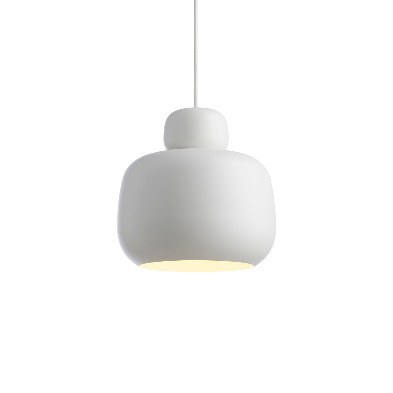 Stone Large Pendant Light: White