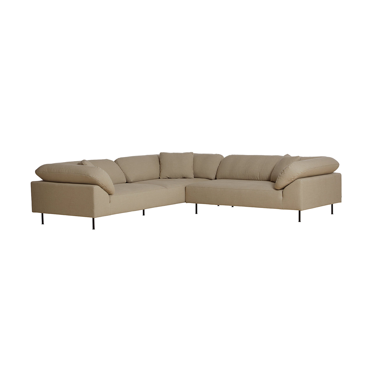 Collar Sofa: Open End 2 Seater