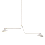 Waldorf Suspension Lamp: White + Brass