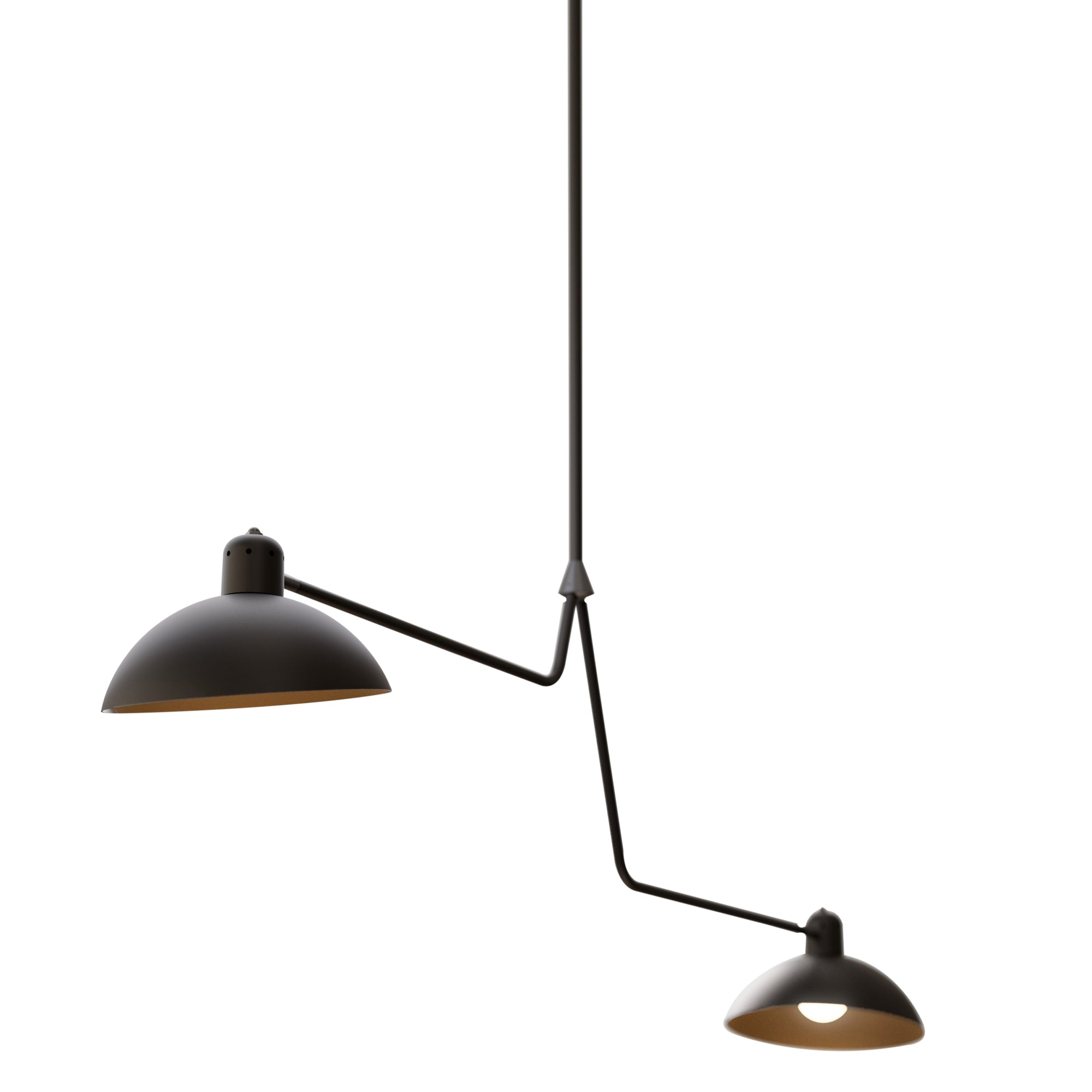 Waldorf Suspension Lamp: Black + Graphite