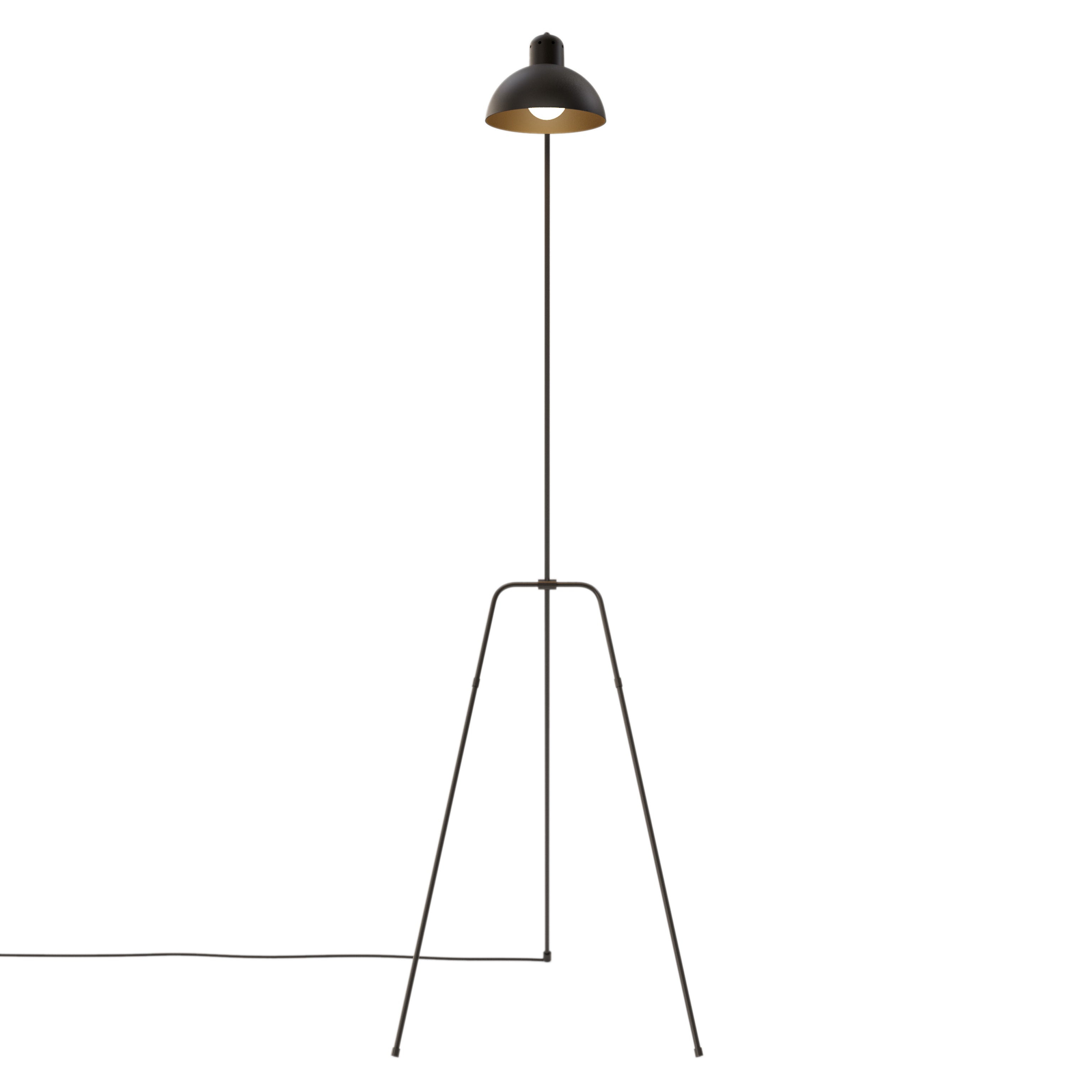 Waldorf Grue Floor Lamp: Black + Graphite + Black