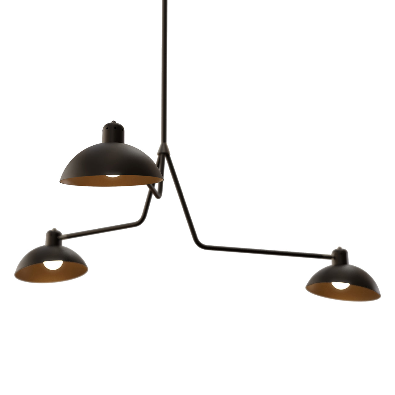 Waldorf Suspension Lamp: Black + Graphite