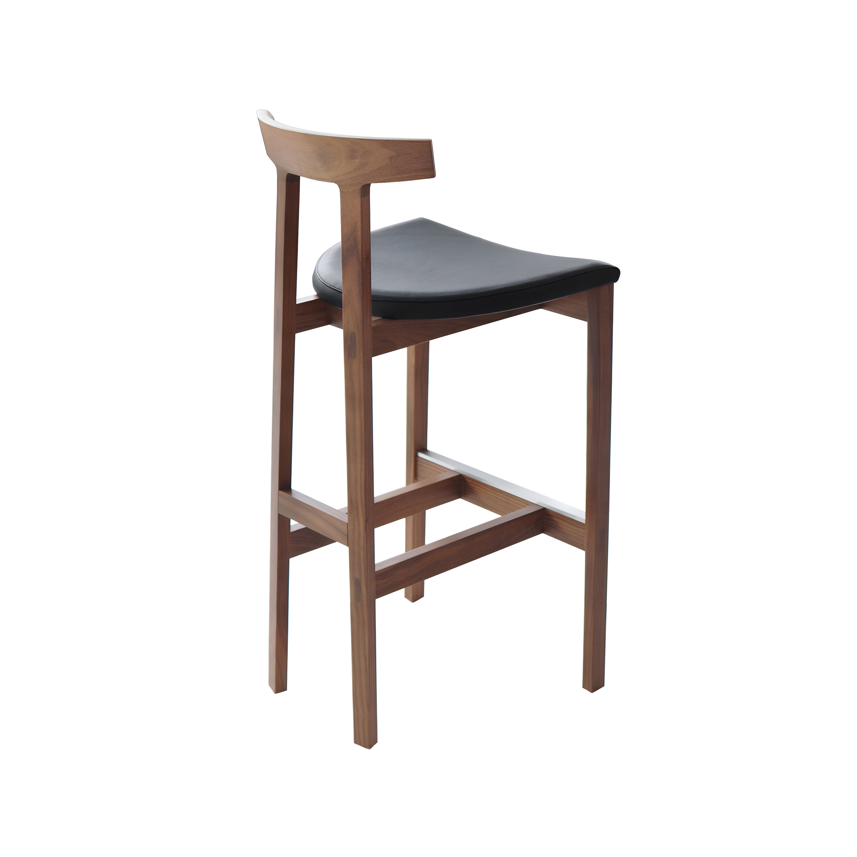 Torii Counter Stool: Walnut + Stocked: House Leather 7150