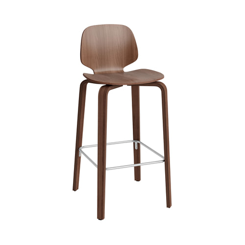 My Chair Bar + Counter Stool: Wood Base + Bar + Walnut