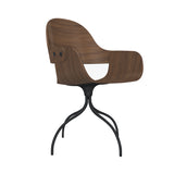 Showtime Nude Chair with Swivel Base: Walnut + Anthracite Grey