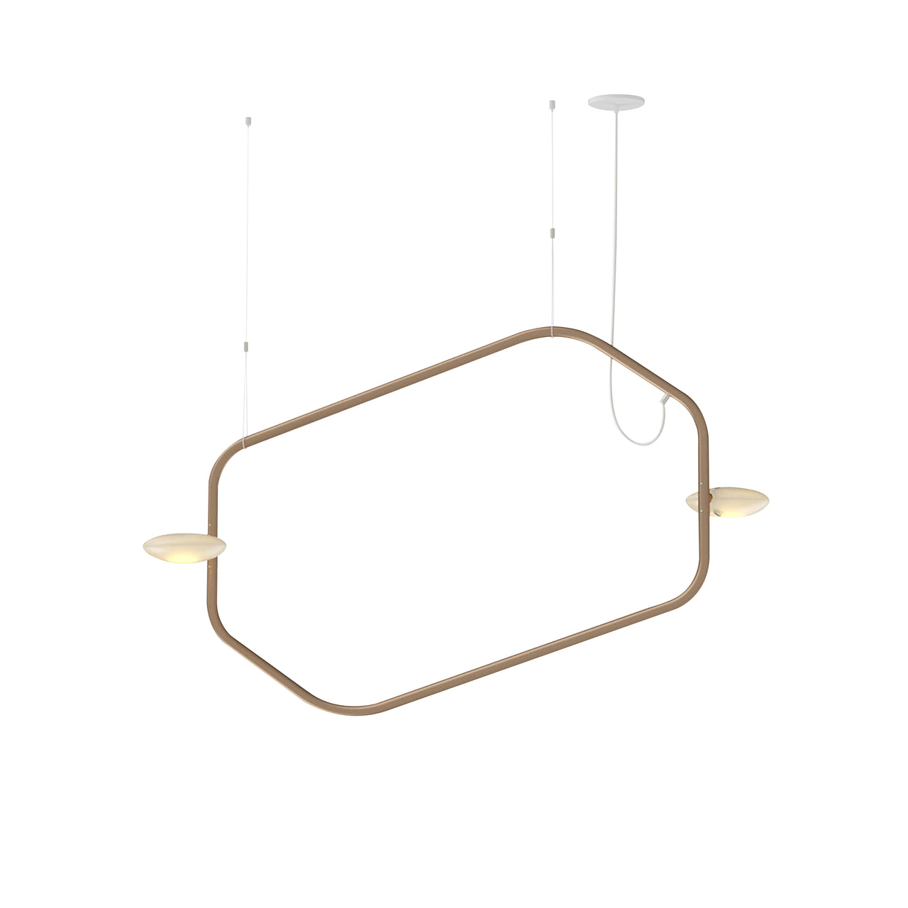 Palindrome Single Pendant: 2 Heads + Warm Bronze