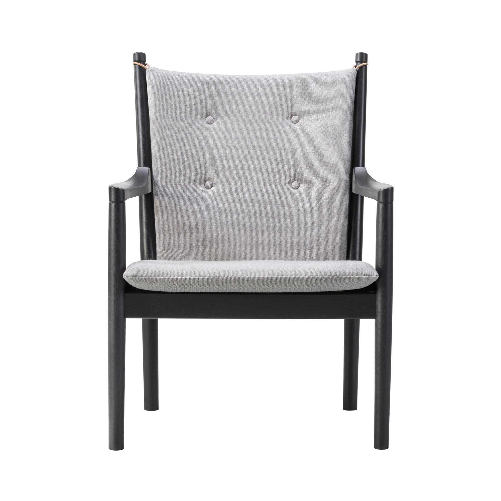 Wegner 1788 Easy Chair: Black Lacquered Oak