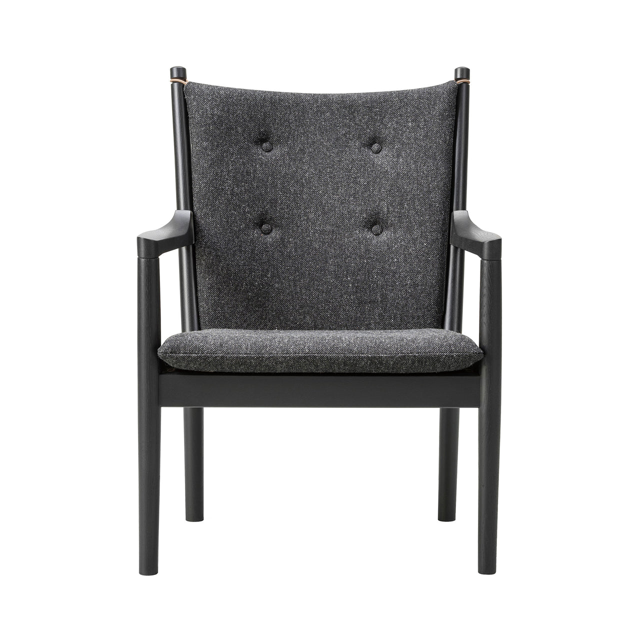 Wegner 1788 Easy Chair: Black Lacquered Oak