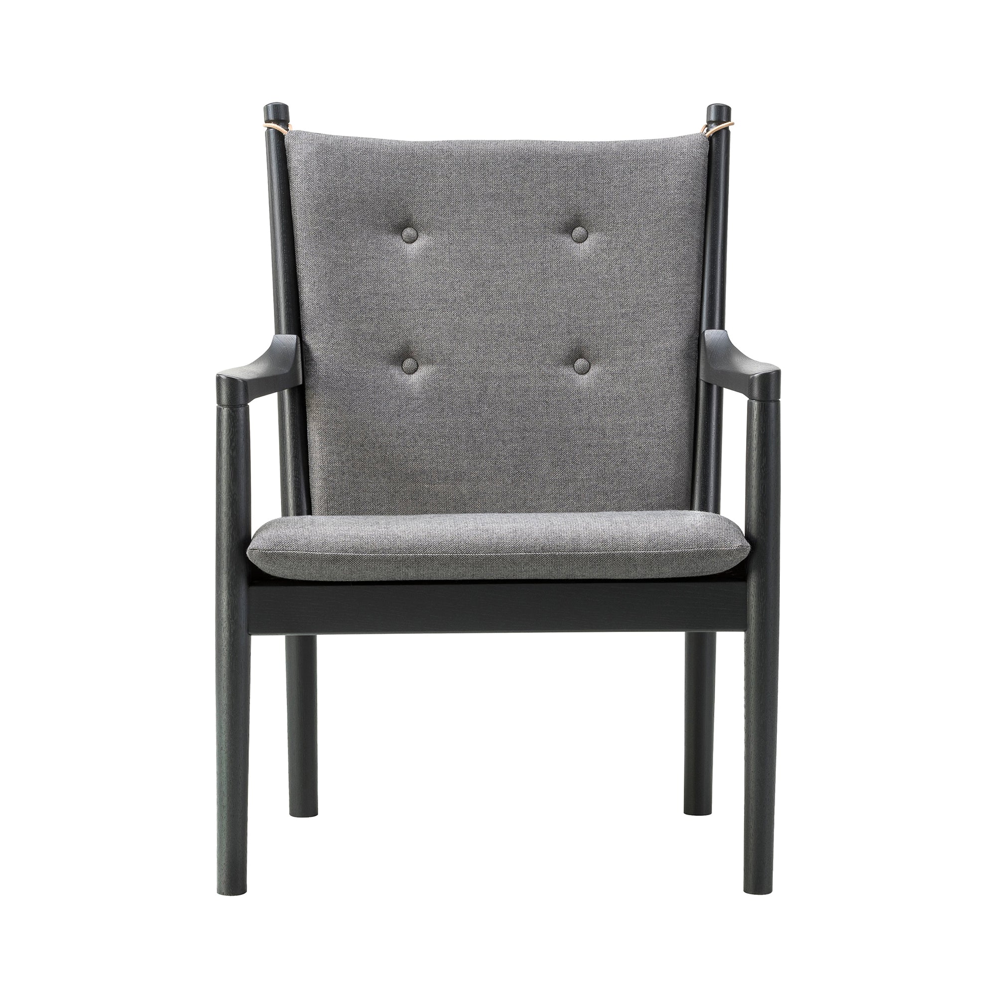 Wegner 1788 Easy Chair: Black Lacquered Oak