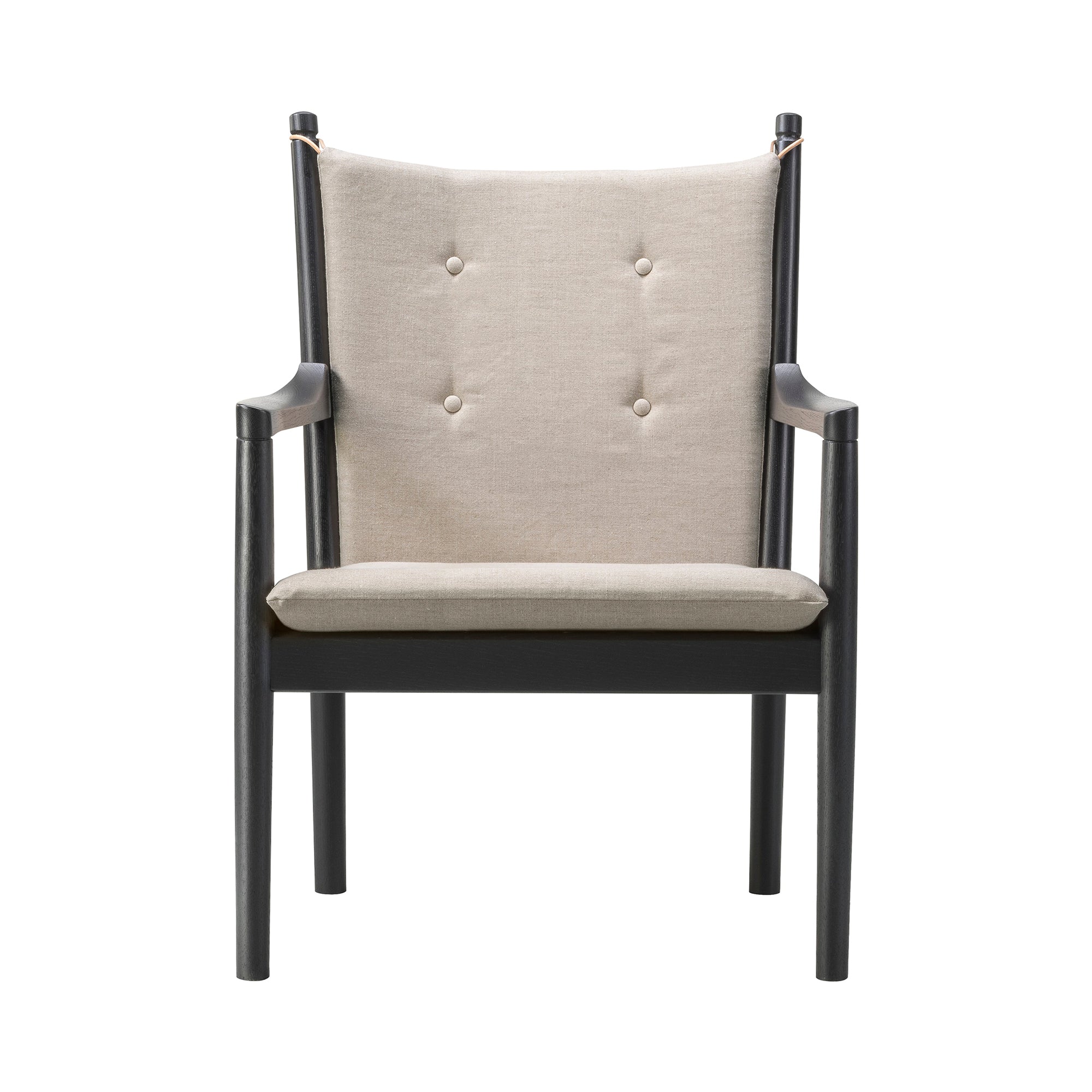 Wegner 1788 Easy Chair: Black Lacquered Oak