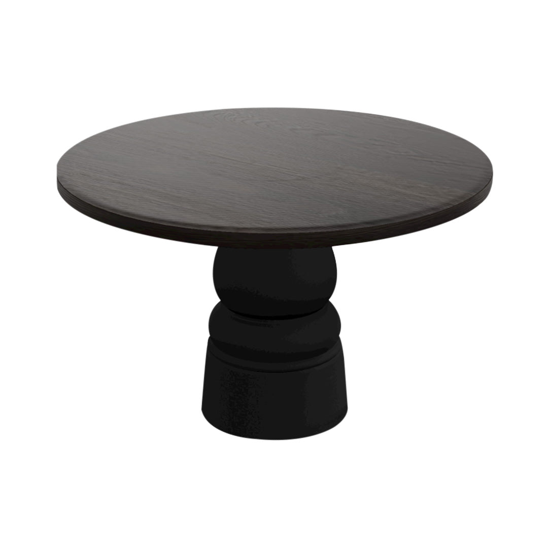 Container Round Table: Large + New Antiques + Wenge Stained + Black