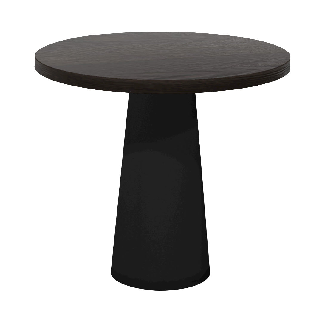 Container Round Table: Extra Small + Wenge stained + Black