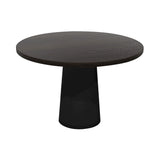 Container Round Table: Medium + Cable Feed + Wenge Stained + Black
