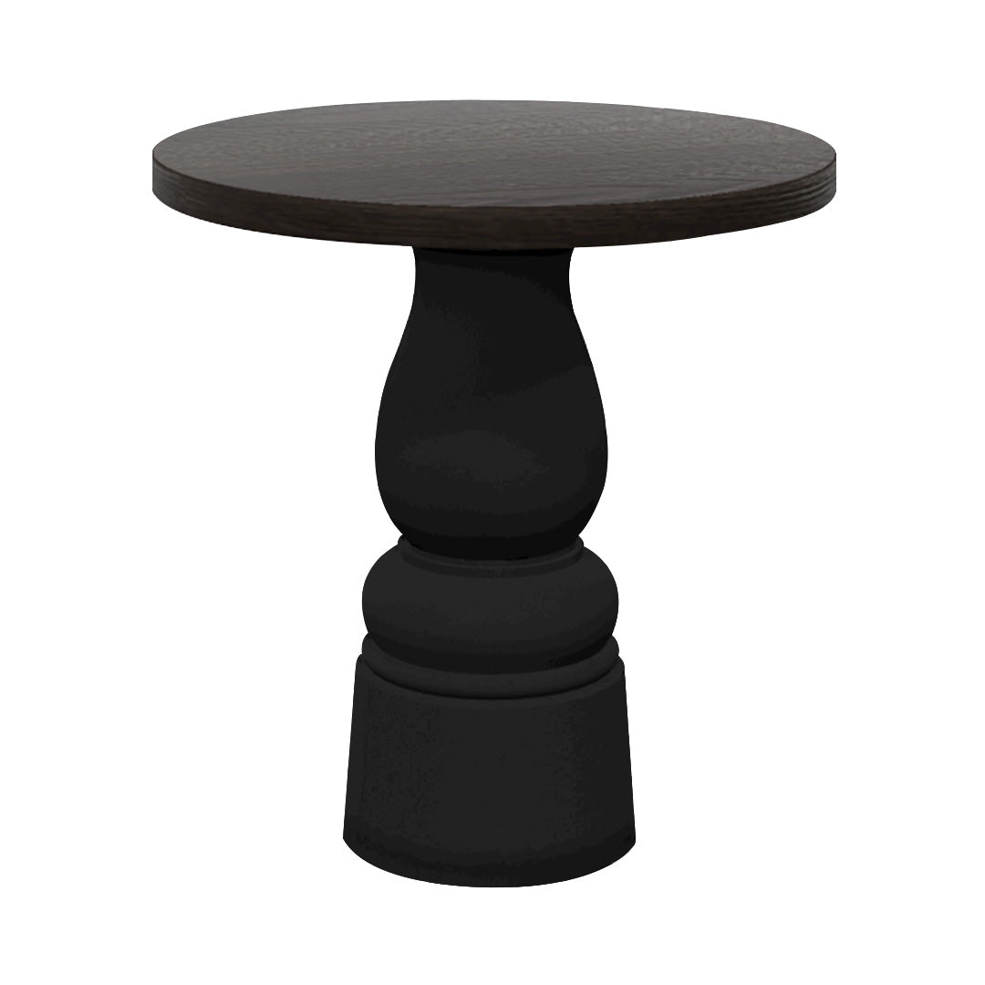 Container Round Table: Extra Small + New Antiques + Wenge stained + Black