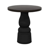 Container Round Table: Extra Small + New Antiques + Wenge stained + Black
