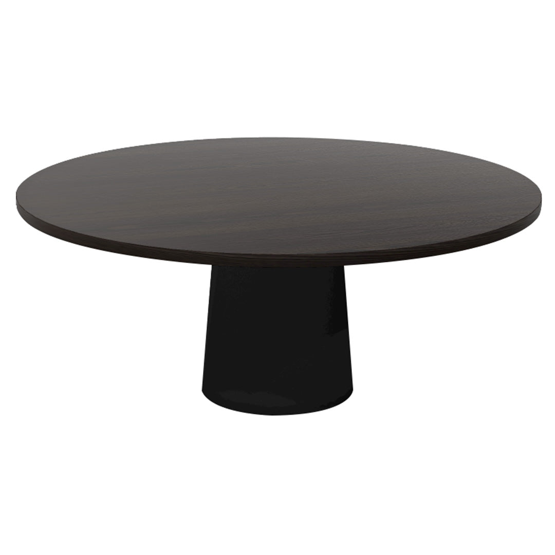 Container Round Table: XXL + Wenge Stained + Black