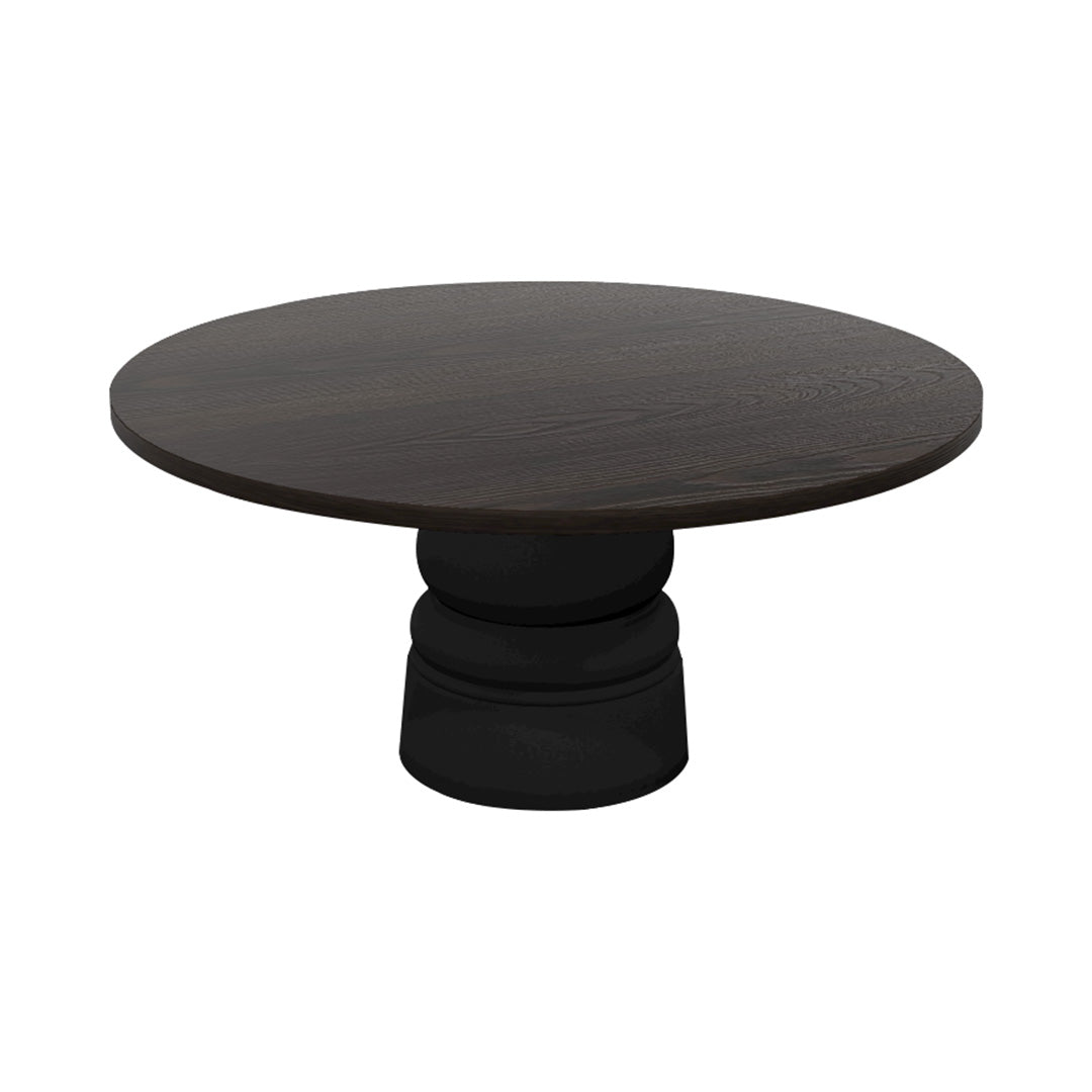 Container Round Table: XXL + New Antiques + Wenge Stained + Black