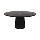 Container Round Table: Extra Large + Wenge Stained with Hole + Black