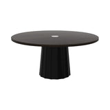 Container Round Table: Extra Large + Bodhi Cover + Wenge Stained with Hole + Black