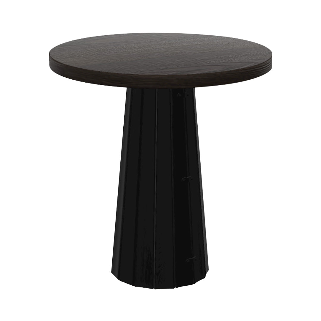 Container Round Table: Extra Small + Bodhi Cover + Wenge Stained + Black
