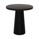 Container Round Table: Extra Small + Bodhi Cover + Wenge Stained + Black