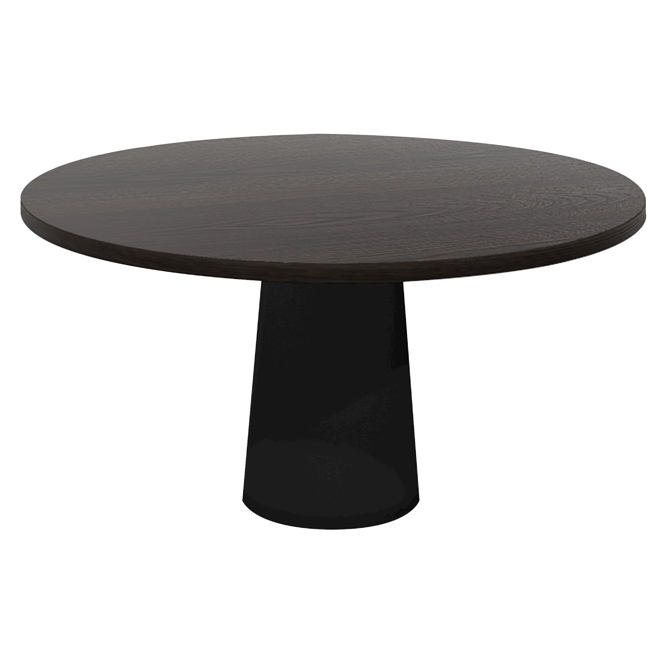 Container Round Table: Large + Cable Feed + Wenge Stained + Black