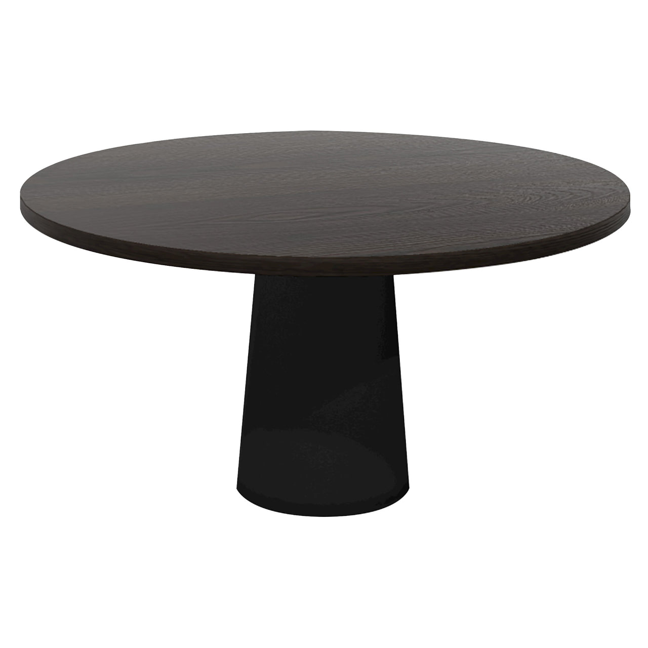 Container Round Table: Large + Cable Feed + Wenge Stained + Black