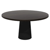 Container Round Table: Large + Cable Feed + Wenge Stained + Black