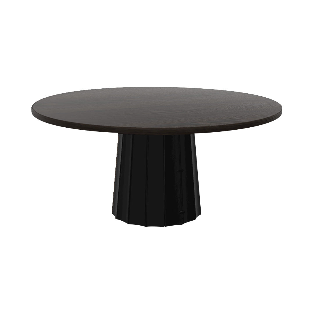 Container Round Table: Extra Large + Bodhi Cover + Wenge Stained + Black